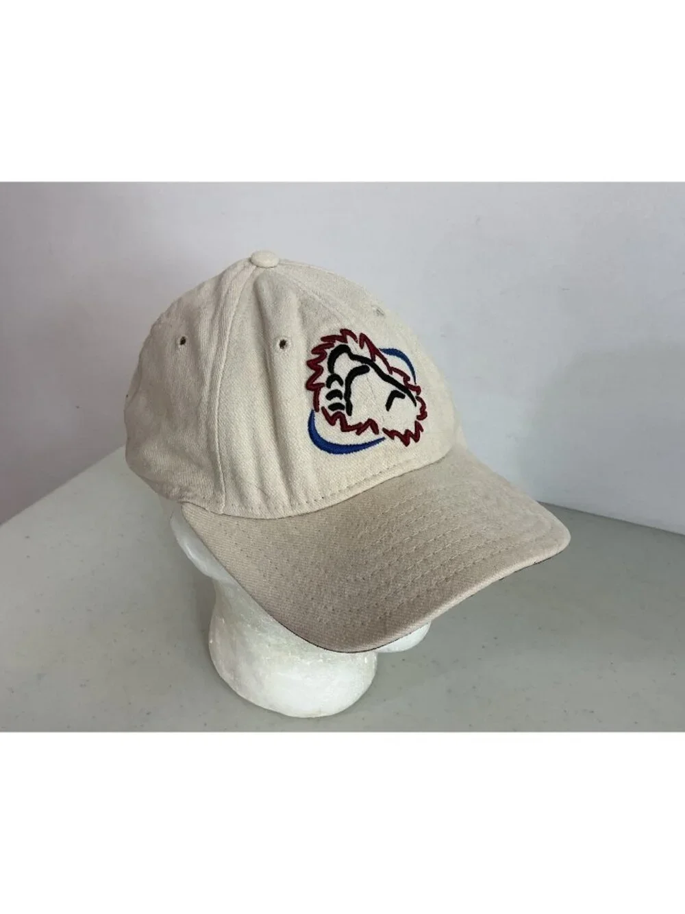 Vintage Tan Colorado Avalanche Hockey Cap Hat Made USA One Size